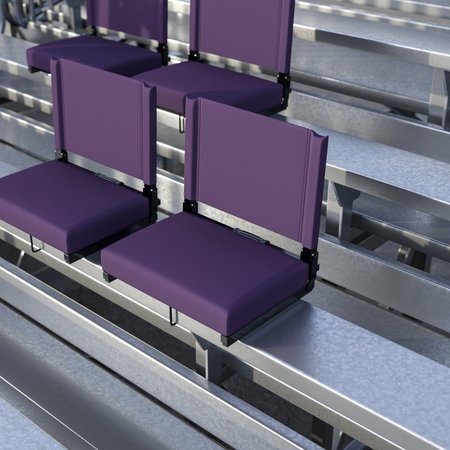 FLASH FURNITURE 500 lb. Rated Stadium Chair, Dark Purple, PK2 2-XU-STA-DKPUR-GG